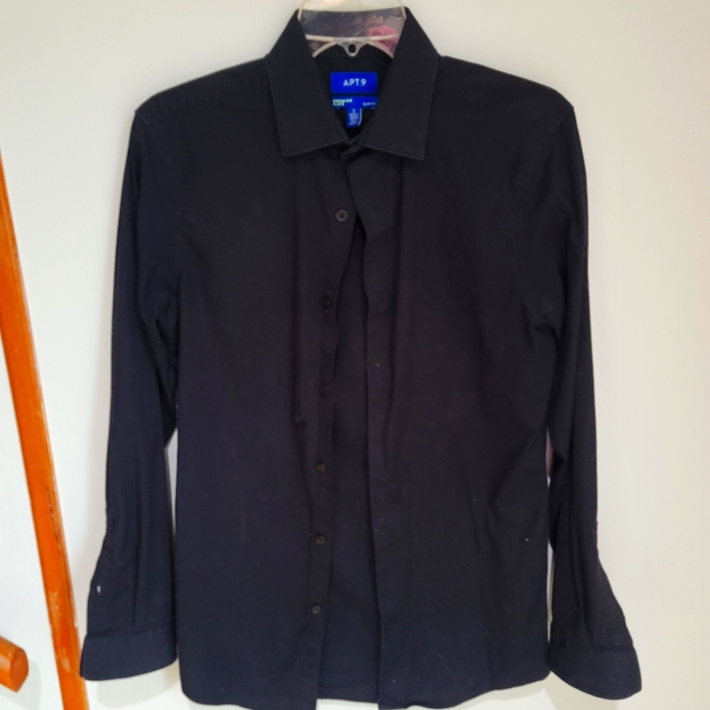 Apt9 black dress shirt l